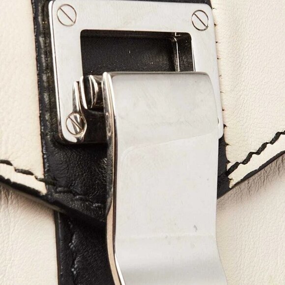 Proenza Schouler Black/White Striped Leather Mini Zip Around PS1 Crossbody Bag - Picture 5 of 11